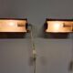 A pair of charming wall sconces/branches in brass with a star pattern, modern Scandinavian style.