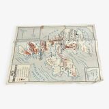 Old double-sided school map, Rossignol edition
