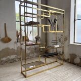 Brass shelf 1970 Belgo Chrom regency