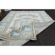 1970s Vintage Turkish Oushak Handmade  Beige Area Rug 113x192