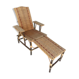 Vintage rattan lounge chair
