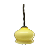 Hanging globe opaline adjustable in height 70s old vintage Brocanteespritdantan