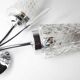 Applique double 1960 chrome et verre et pointe transparente