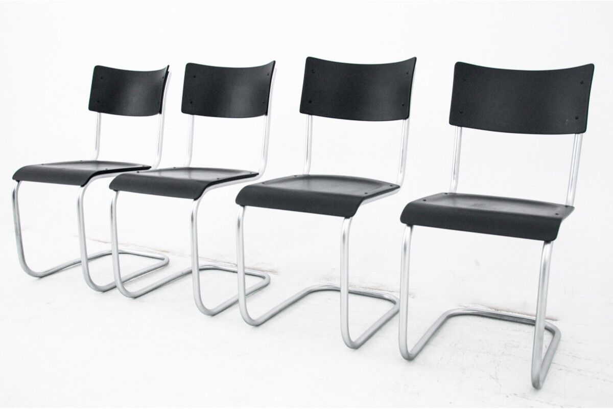 Dining table set table and 4 chairs by Mart Stam, Poland, 1930s