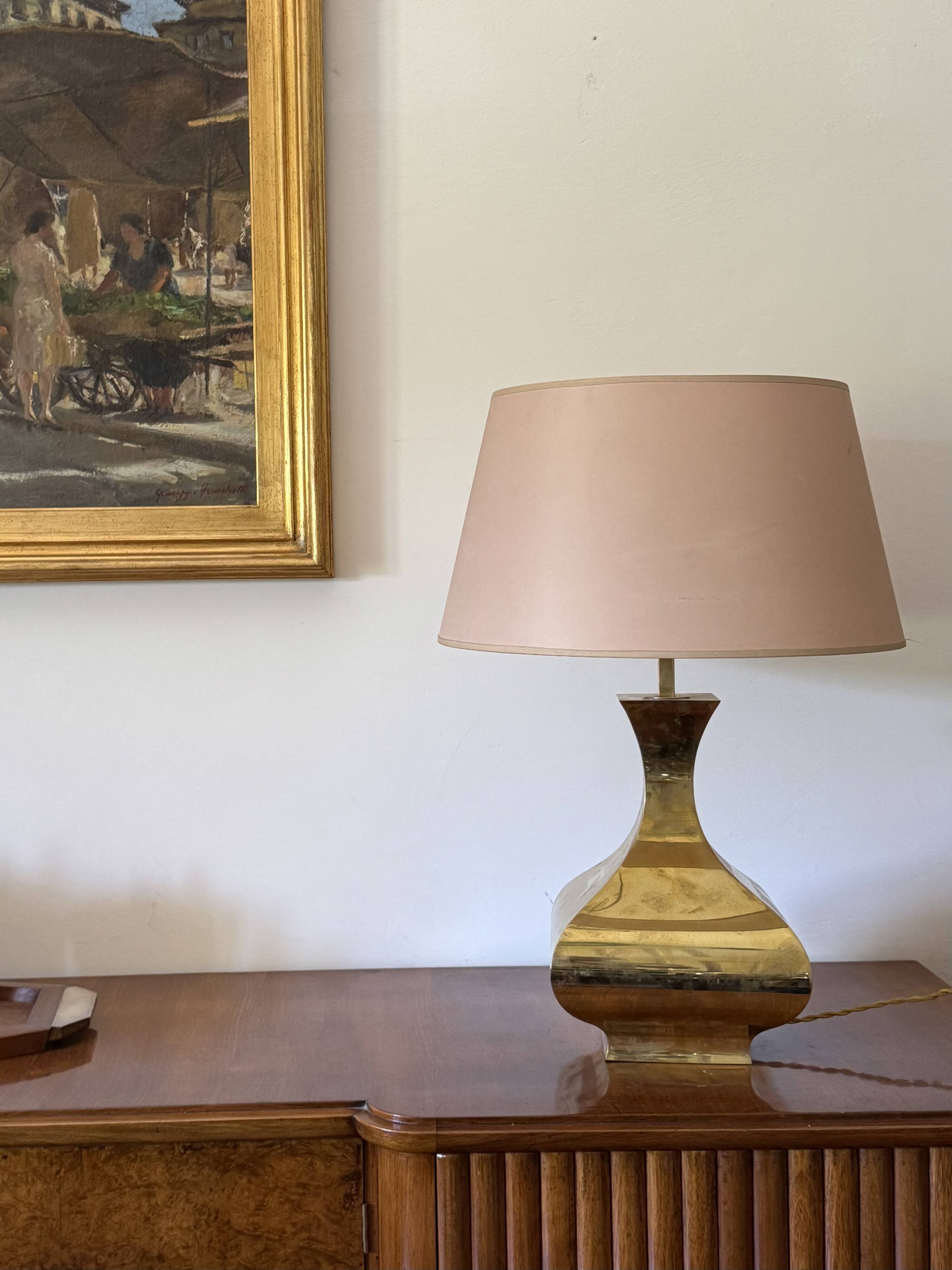 Hollywood regency set of 2 table lamps mod. Piramide, High Society Italy 70