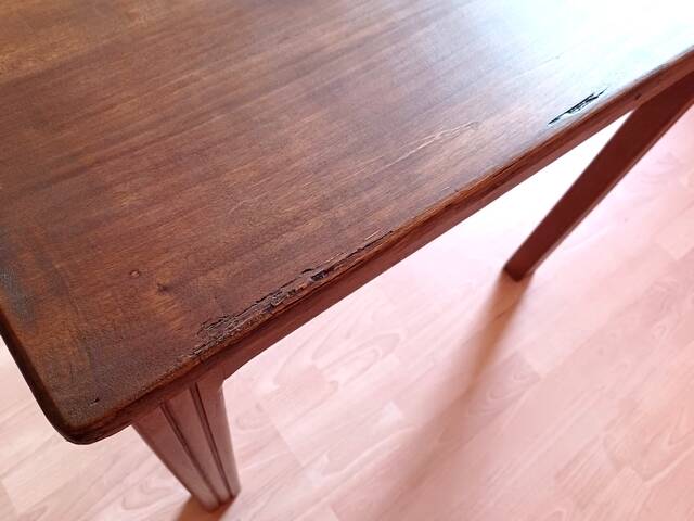 Art Deco desk or side table from the 1930s, vintage, solid wood