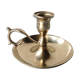 Thumb taper brass candlestick
