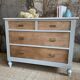 Chest of drawers raw wood & Flemish grey