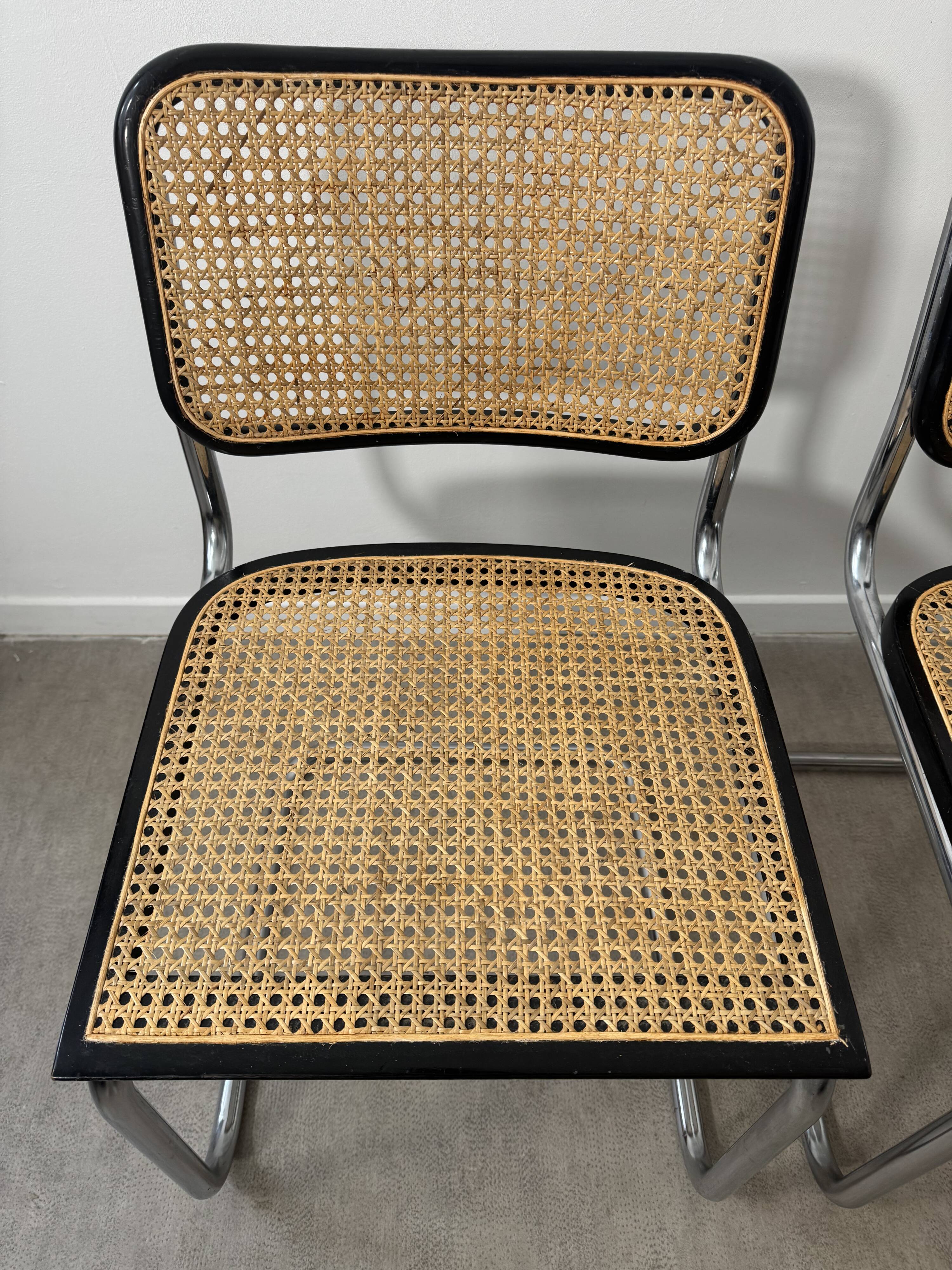 Pair of Marcel Breuer Cesca B32 chairs