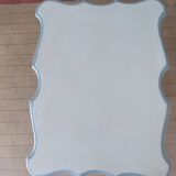 Side table with mirror interior and storage lockers