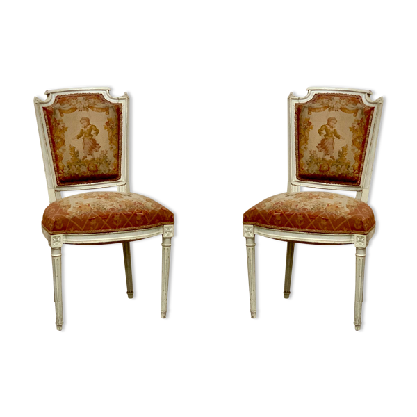 Paire de chaises style Louis XVI