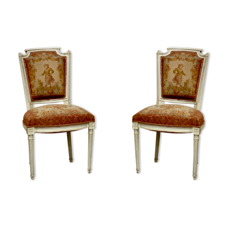 Paire de chaises style Louis XVI