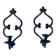 Pair of wall candle holders