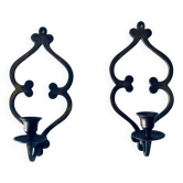 Pair of wall candle holders