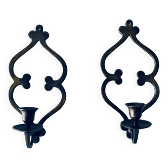 Pair of wall candle holders