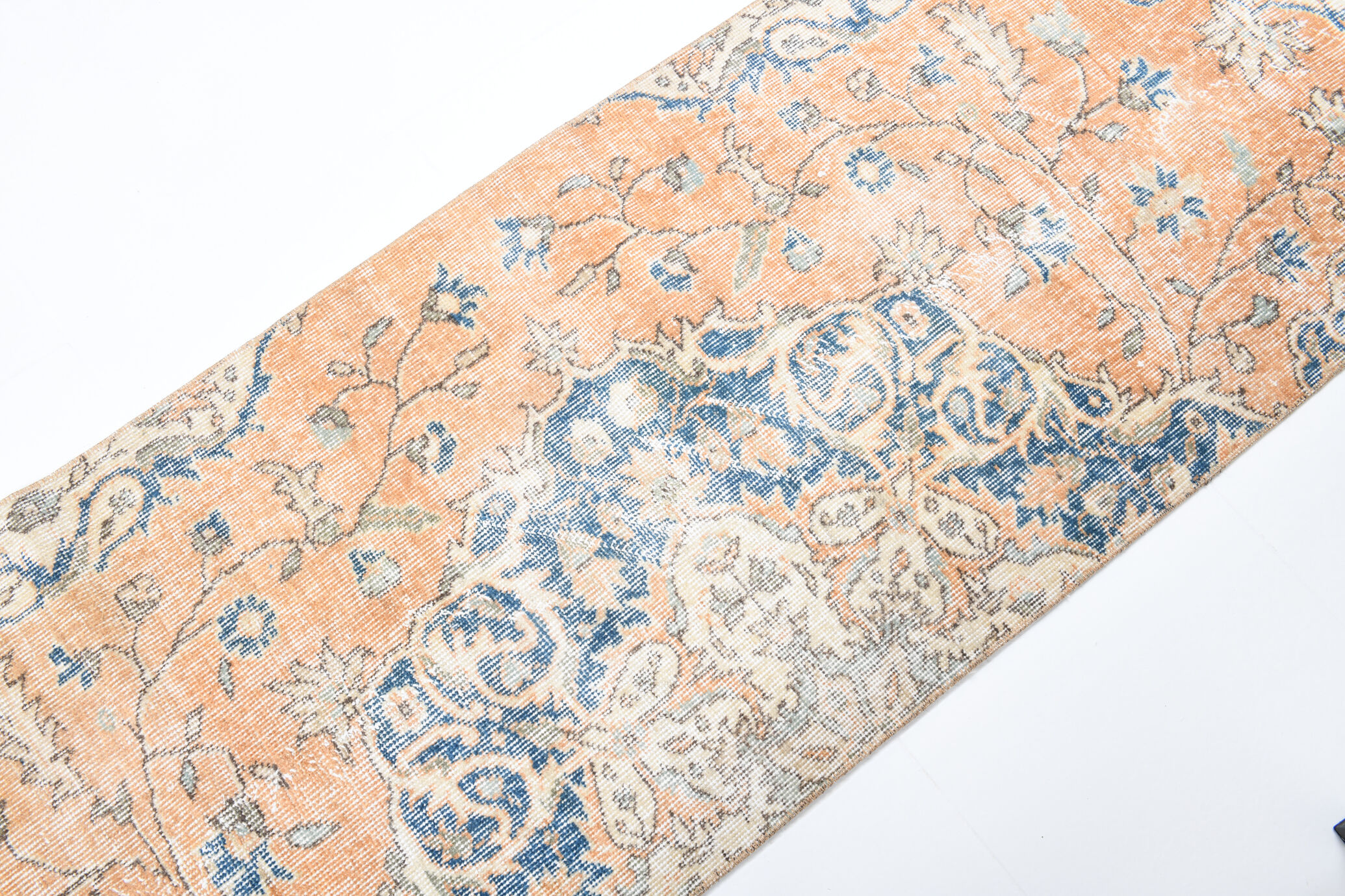 Rustic turkish runner rug 271x70cm