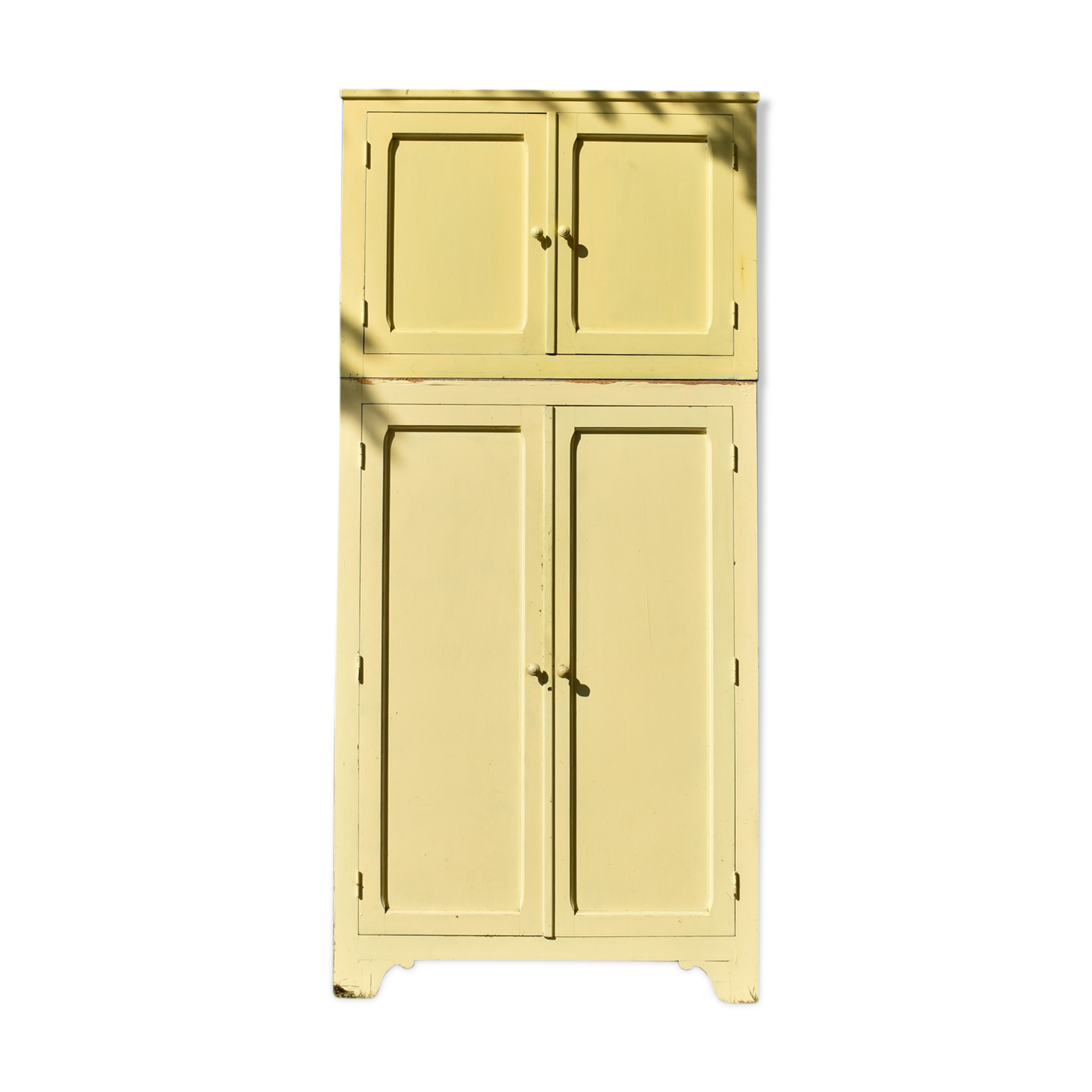 Armoire ancienne buffet jaune vintage parisien