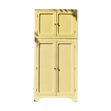 Armoire ancienne buffet jaune vintage parisien
