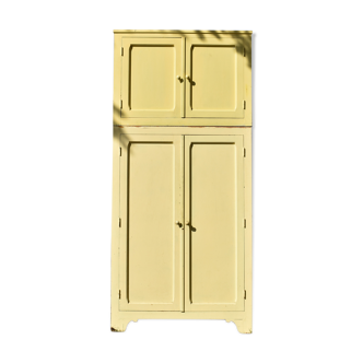 Old wardrobe yellow buffet vintage Parisian