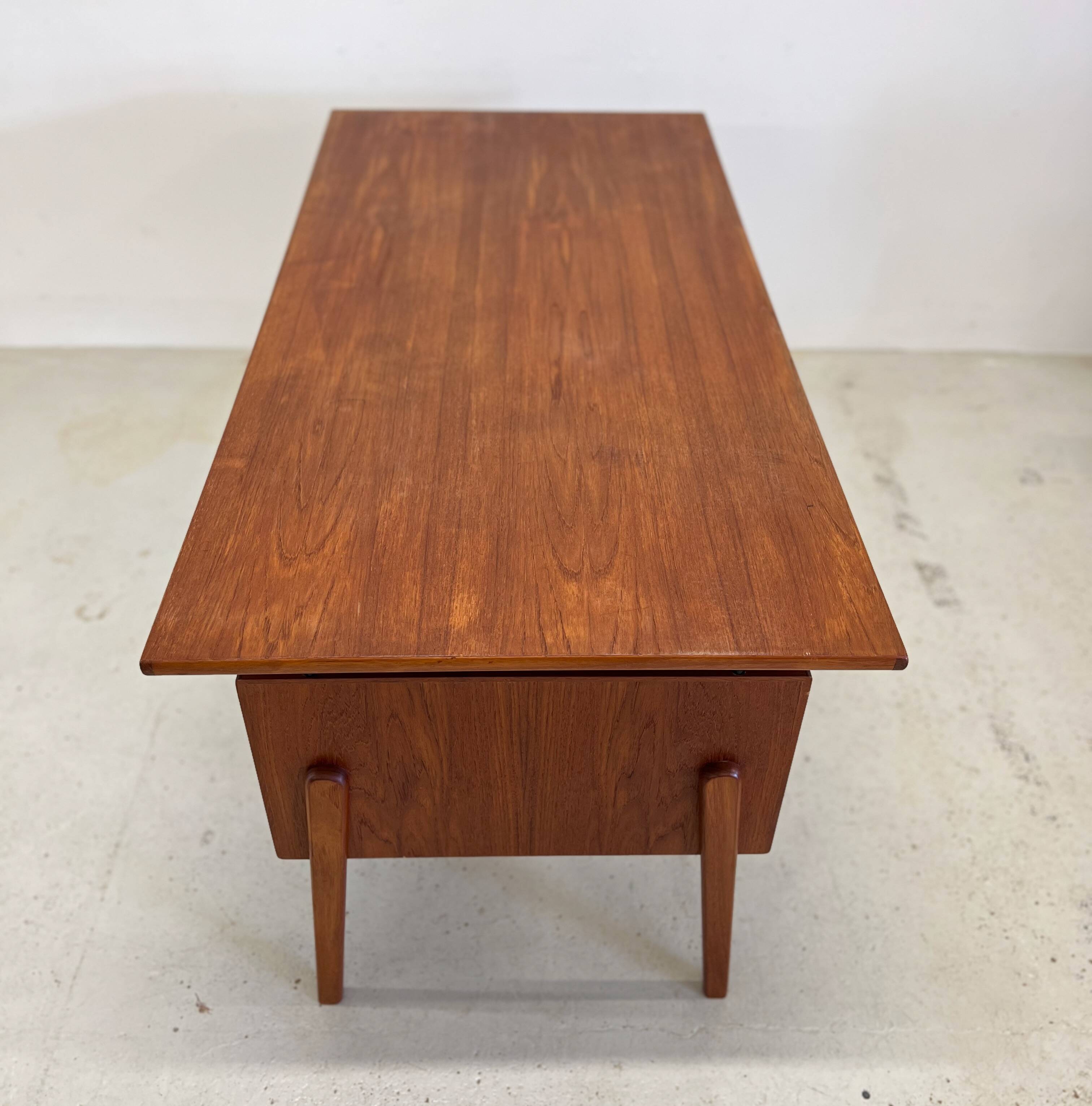 Danish Teak 'Floating-Top' Desk, 1960s.