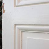 Communication door H218.5xL80cm, old panelled and moulded.