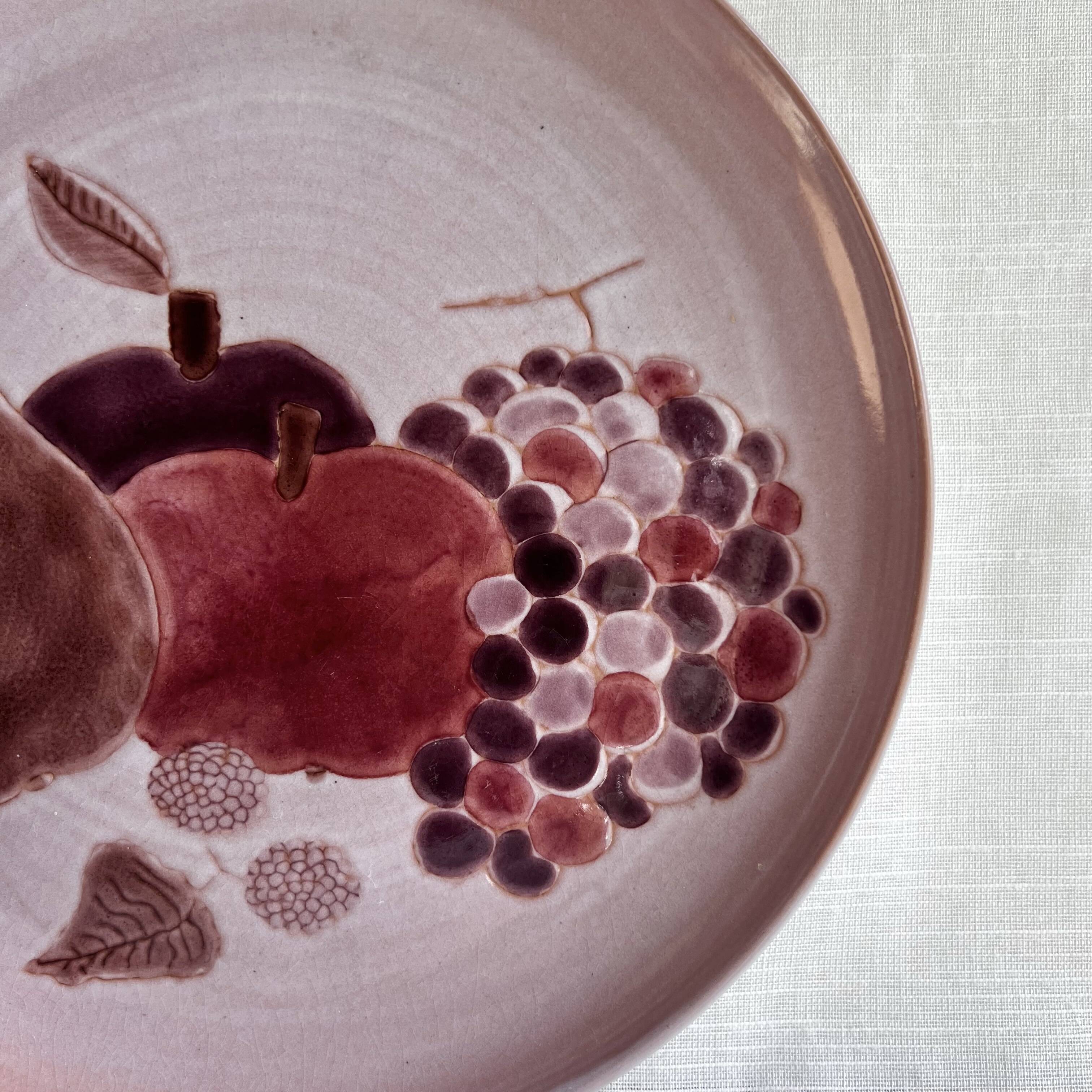 Ceramic Plate by Jean & Robert Cloutier – Still Life, 1960