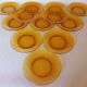 12 flat plates Vereco amber