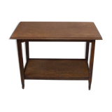 Side table, serving double tray, wood varnish, elegant and vintage