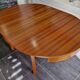 Scandinavian extendable teak round table, 1970s