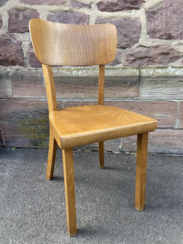 4 chaises bistrot Bois courbé Restaurant Paris bistrot baumann 1970