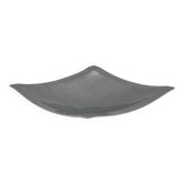 Plateau carré sculptural en aluminium brossé