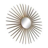Mirror sun with witch's eye, silver color diameter 70 cm