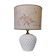 Lamp lampshade dried flowers foot white ceramic