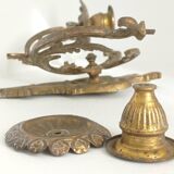 Patinated gilded bronze wall light