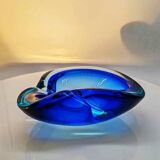 Grand cendrier ou fourre-tout en verre de Murano des années 1960 par Flavio Poli pour Seguso.
