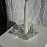 Vintage glass star candle holder D13