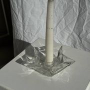 Bougeoir étoile en verre vintage D13
