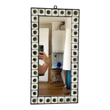 Ceramic and wrought iron mirror 1950