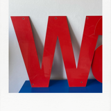 Ancient letter sign aluminium dibond