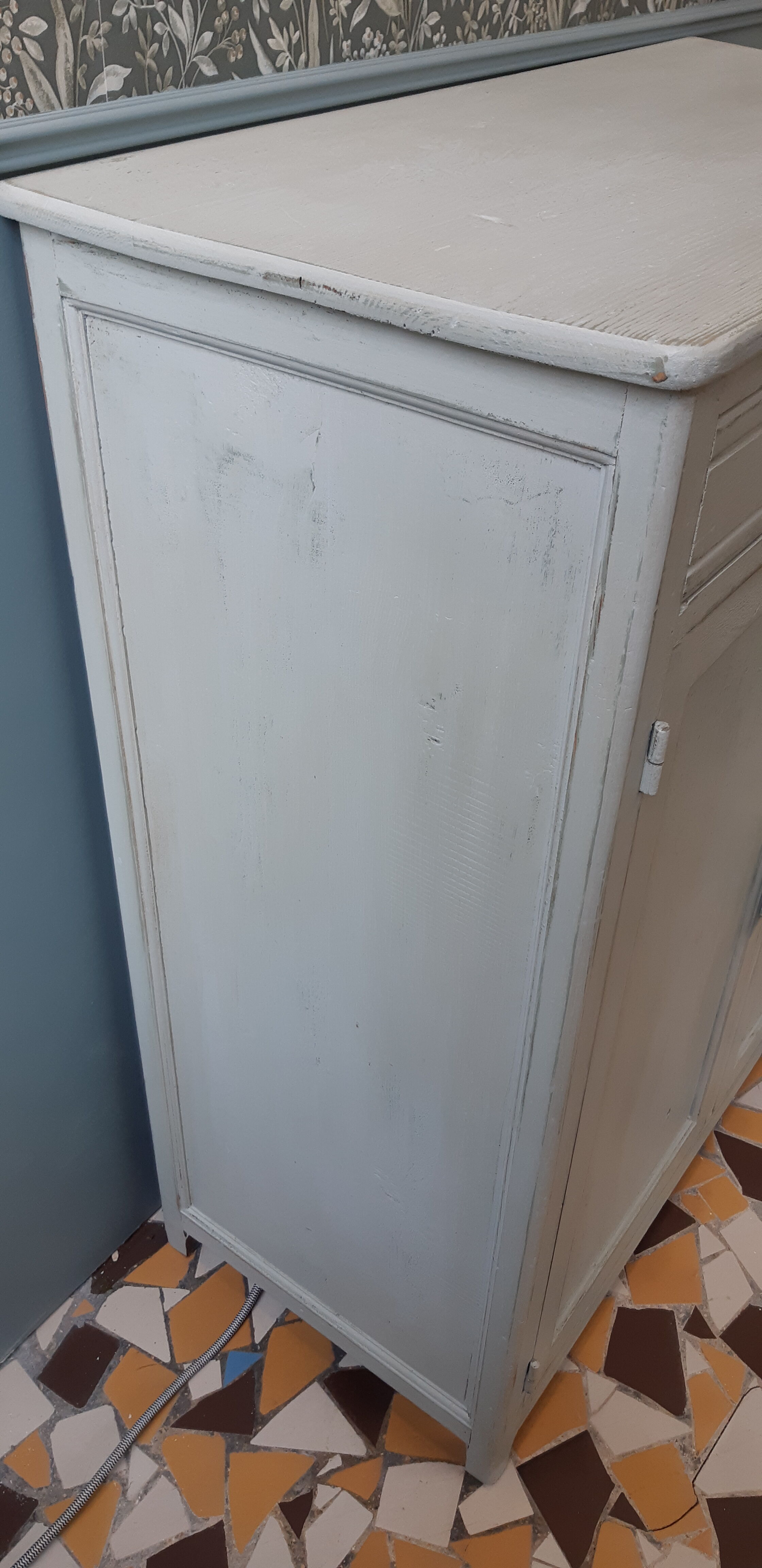 Light grey green Parisian buffet