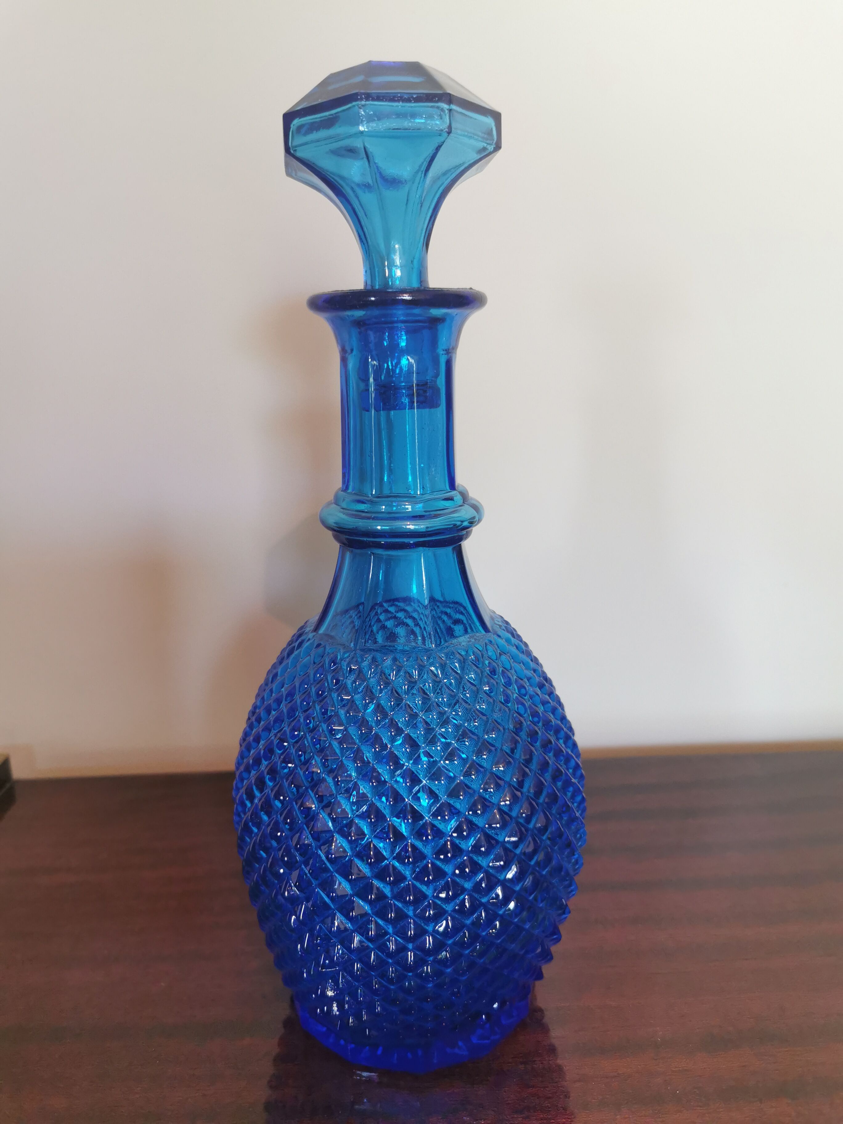 Decanter blue diamond tip "Casa Lopez"