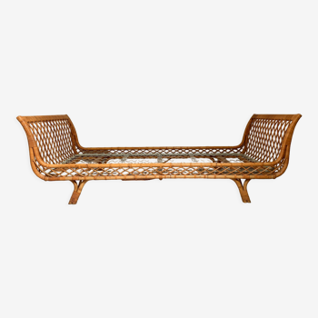 Daybed rattan bench bed 1950