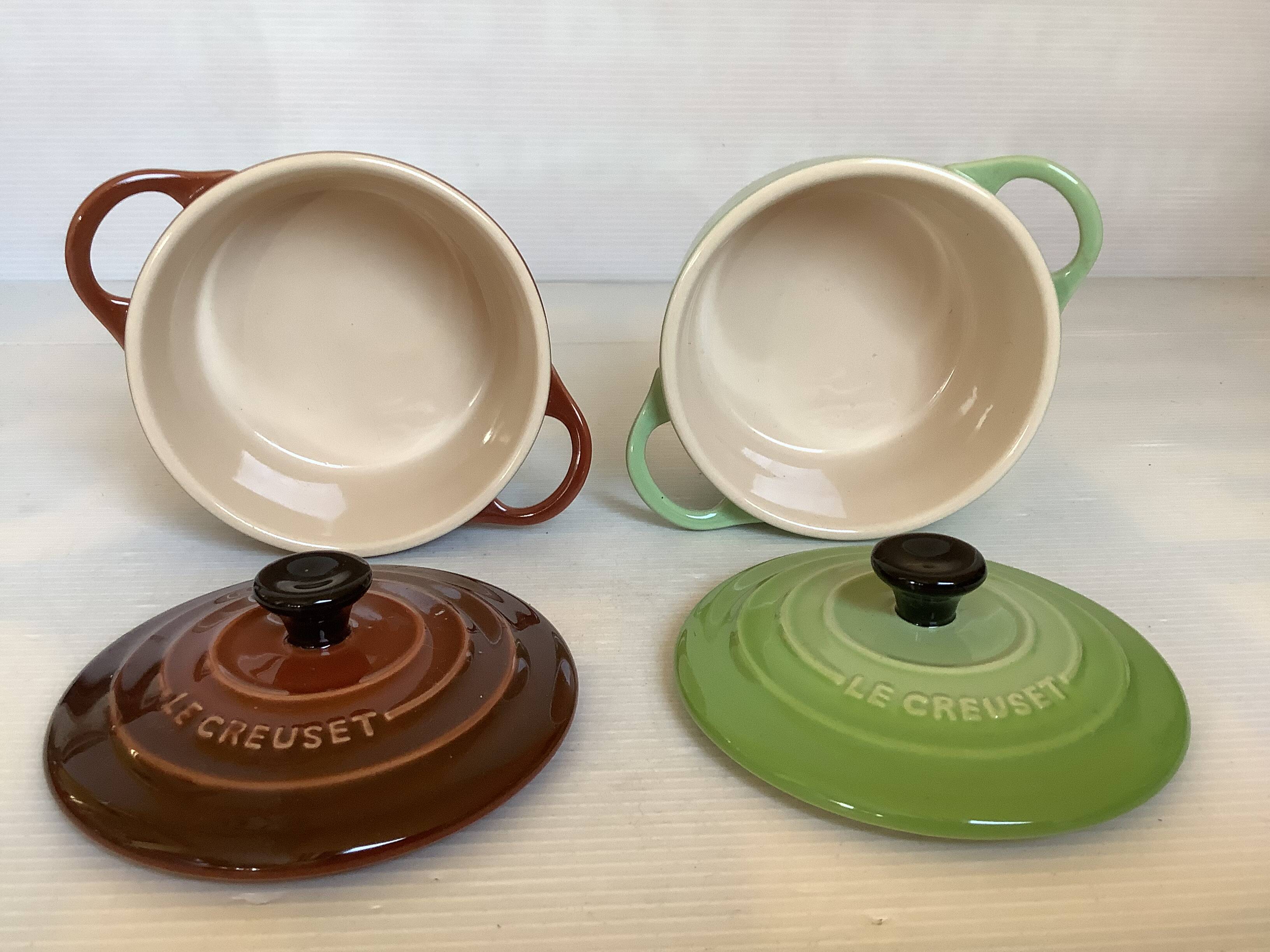 Four mini cocotte ramekins Le Creuset