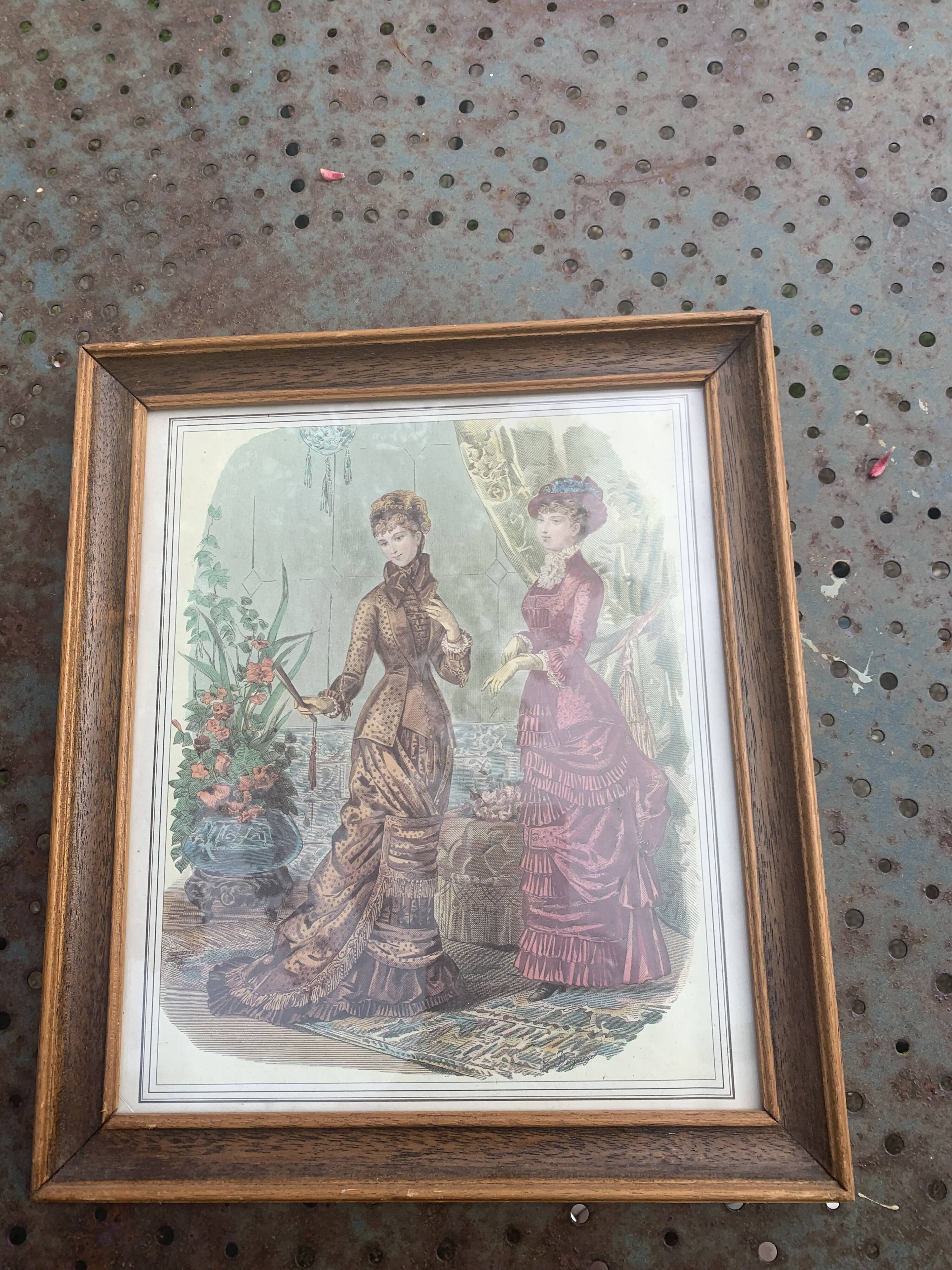 Framed fashion engraving