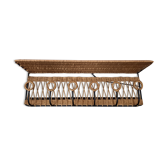 Wicker wall coat holder