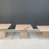 Vintage marble nesting tables or side tables, 1970s