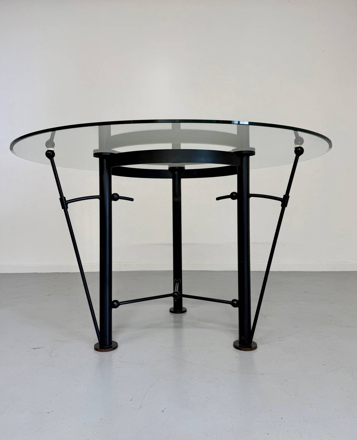 Washington glass table designed by Jean Michel Wilmotte, Ed Academy, 1986