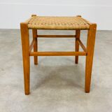 Rope stool and square wood 60s