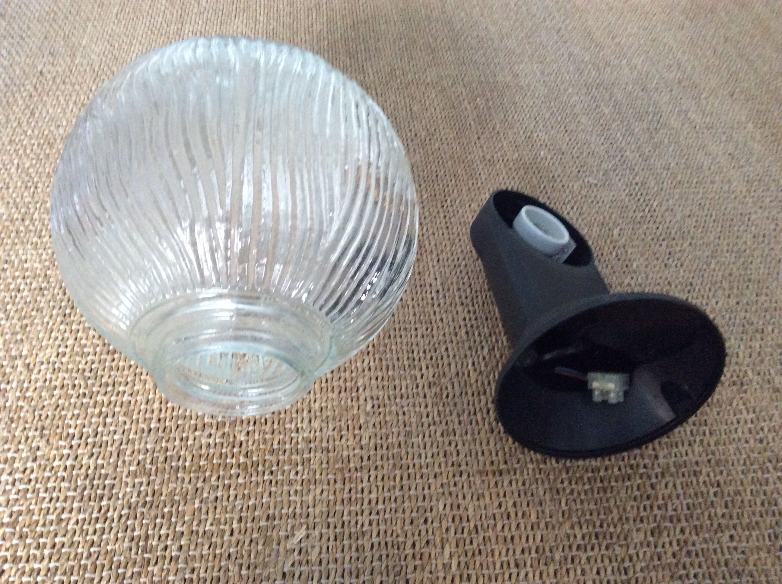 Glass ball globe wall lamp