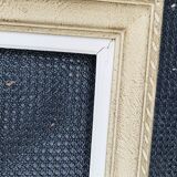 Old frame in gilded beige wood, 59x46 cm